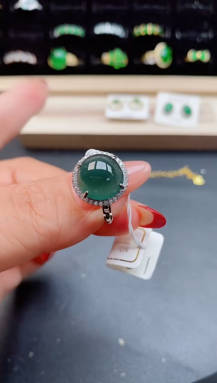 【闪购商品】翡翠戒指银S925镶嵌5085050