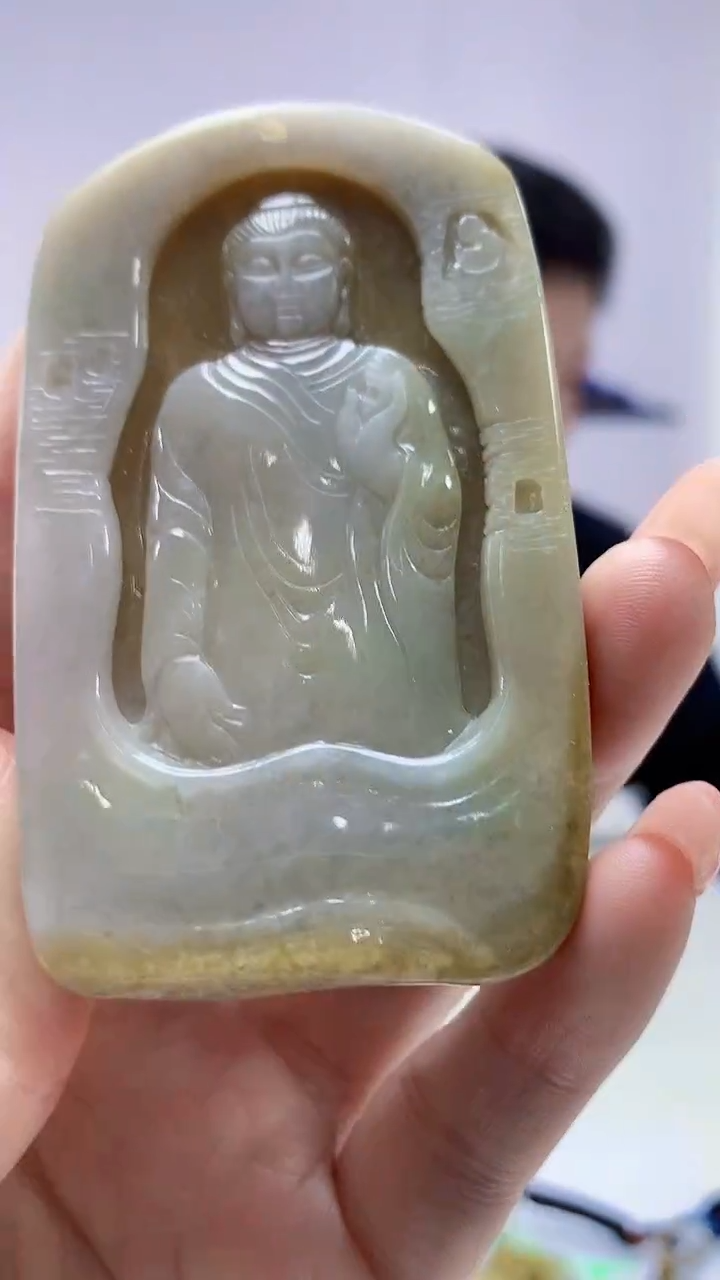 【闪购商品】定制翡翠未镶嵌4917DD-毛货挂件12