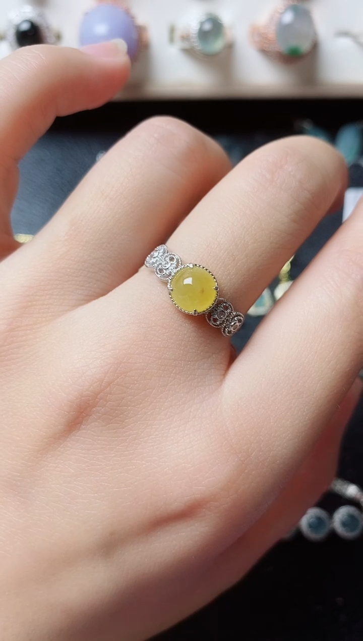 【闪购商品】翡翠戒指银S925镶嵌11111