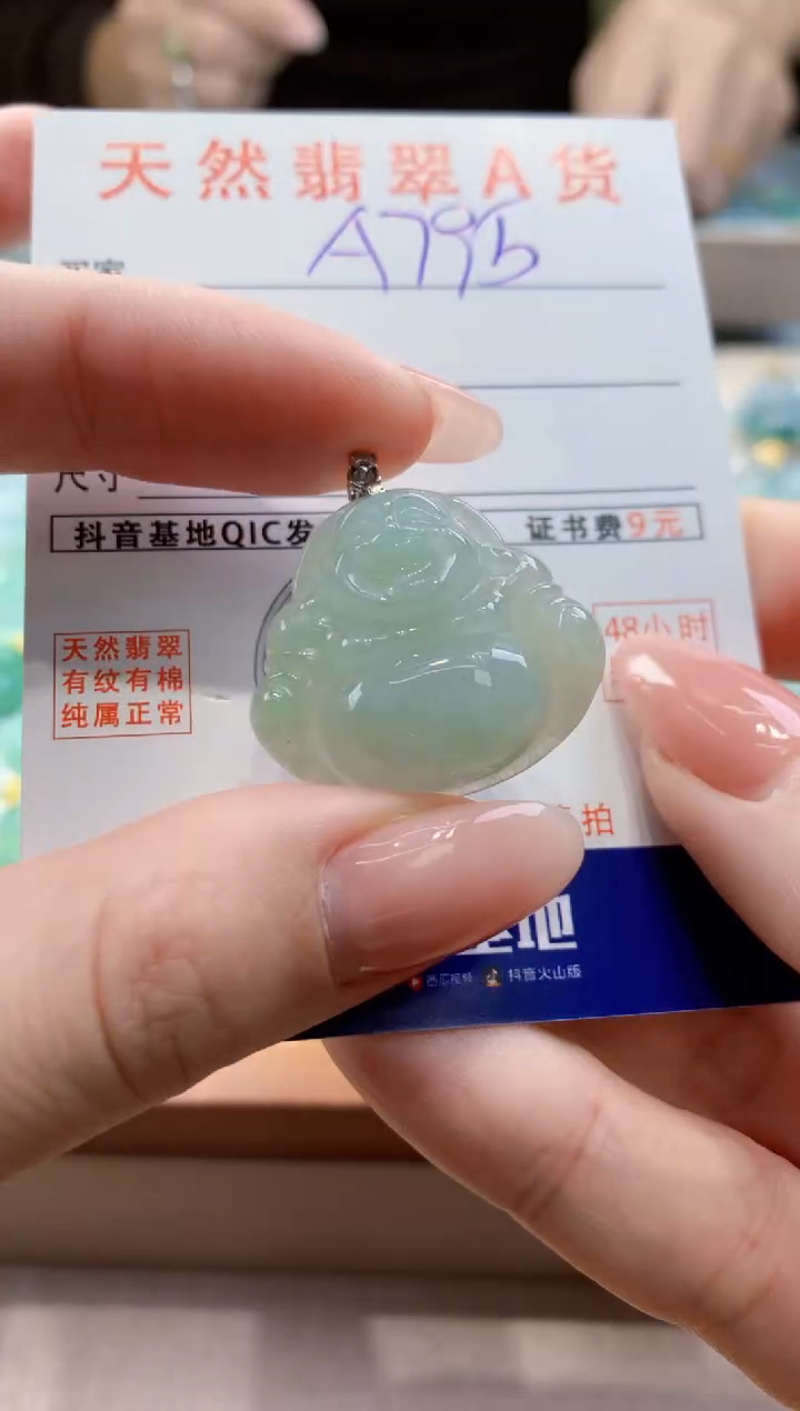 颈饰未镶嵌翡翠天然A货翡翠挂件