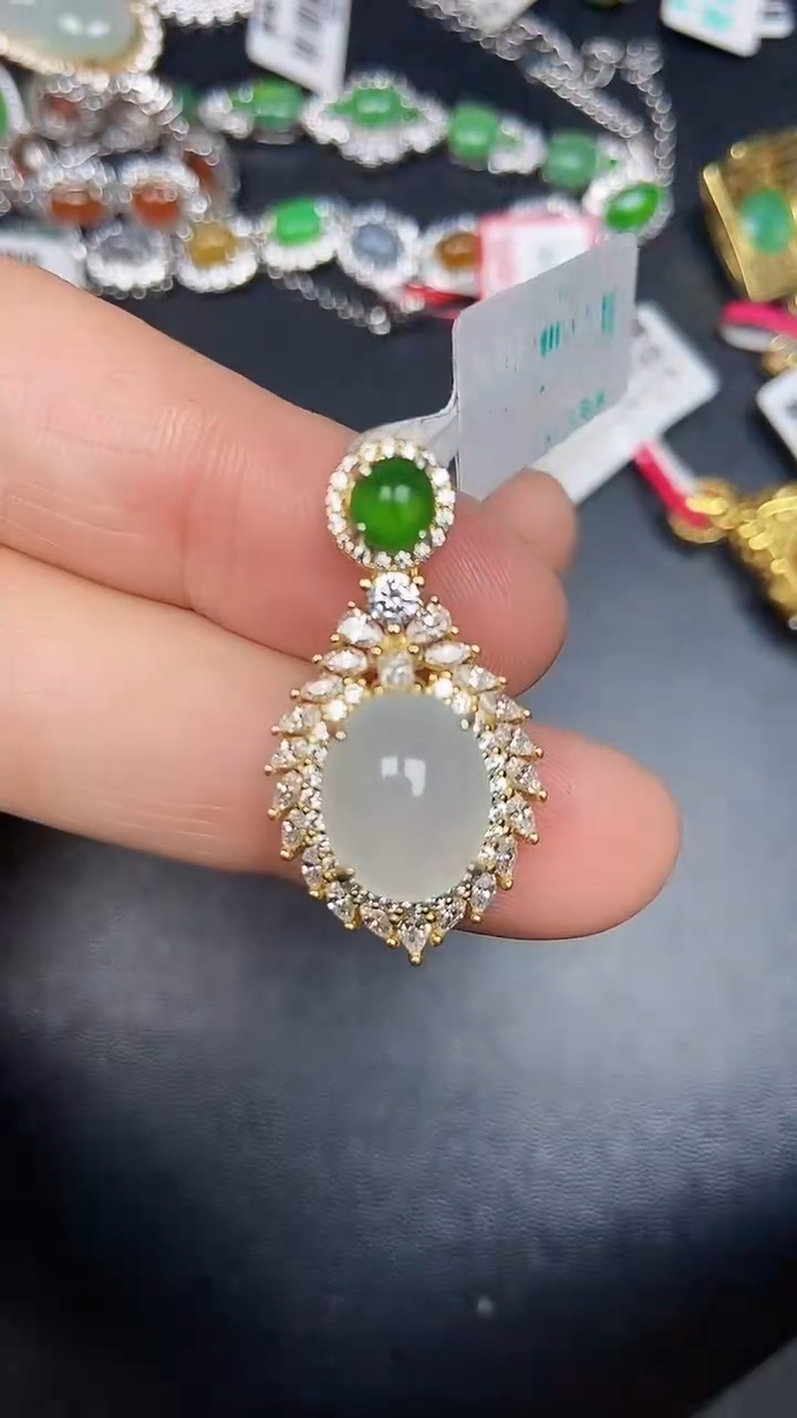 银S925镶嵌戒指翡翠1050