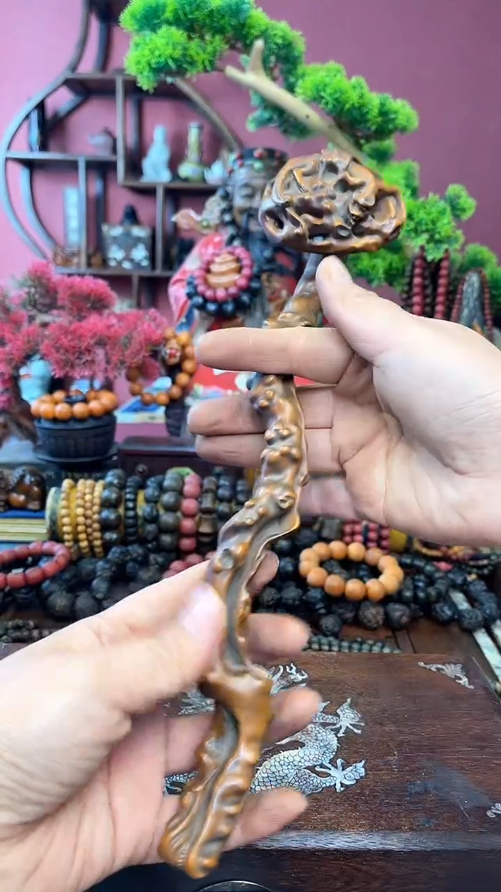 【闪购商品】木摆件编号217-瑞兽如意~妍妍批发清