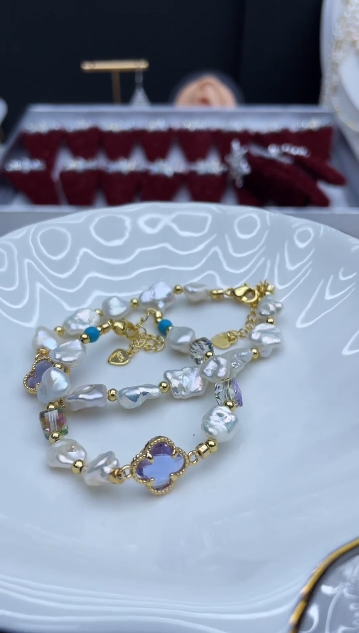 未镶嵌手链淡水珍珠手链多样性发其一