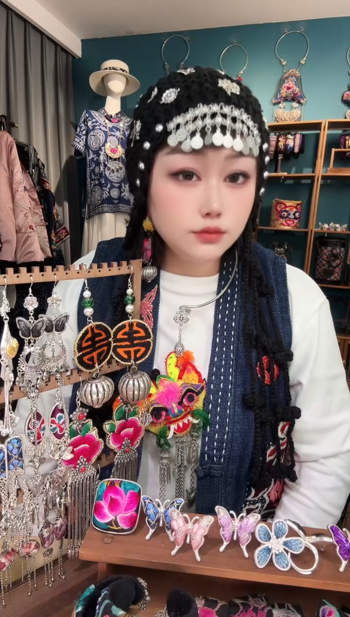 刺绣纯手工民族风刺绣帽子