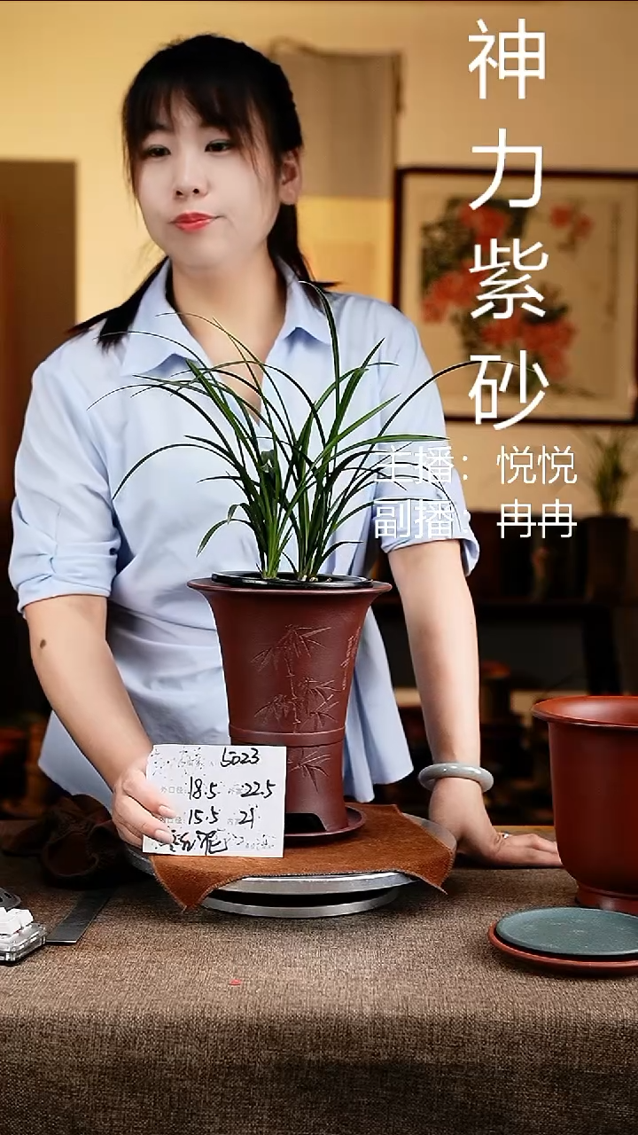 紫砂花盆花卉工艺5023+z