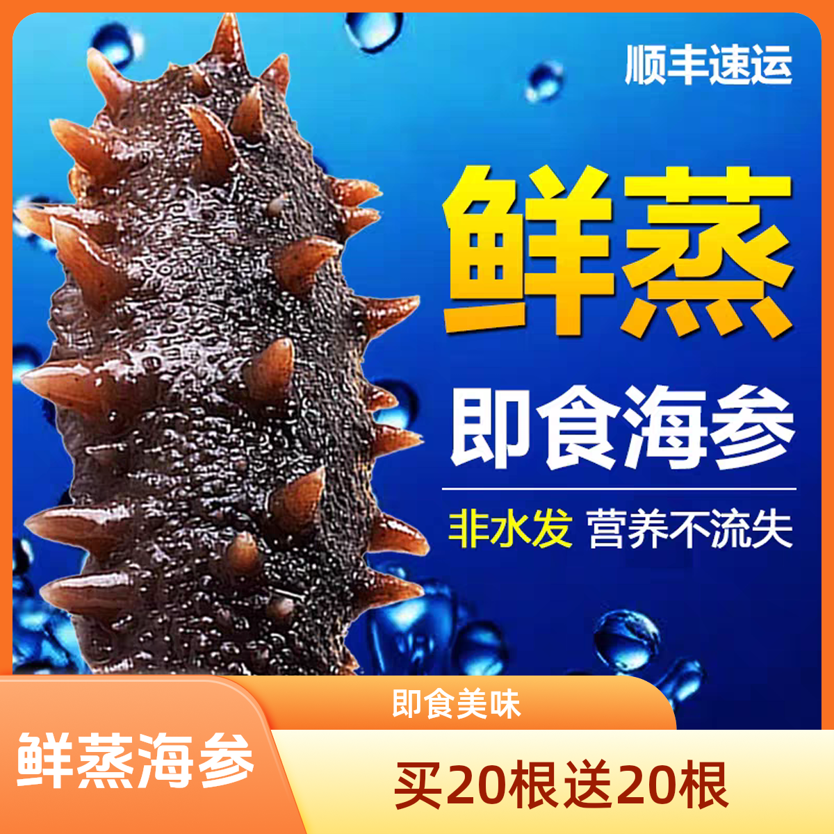 【鲜蒸工艺】买20根送20根鲜蒸即食海参大连刺参 口感Q弹好吃有嚼劲