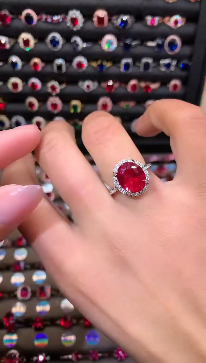 【闪购商品】红宝石戒指银S925镶嵌1012