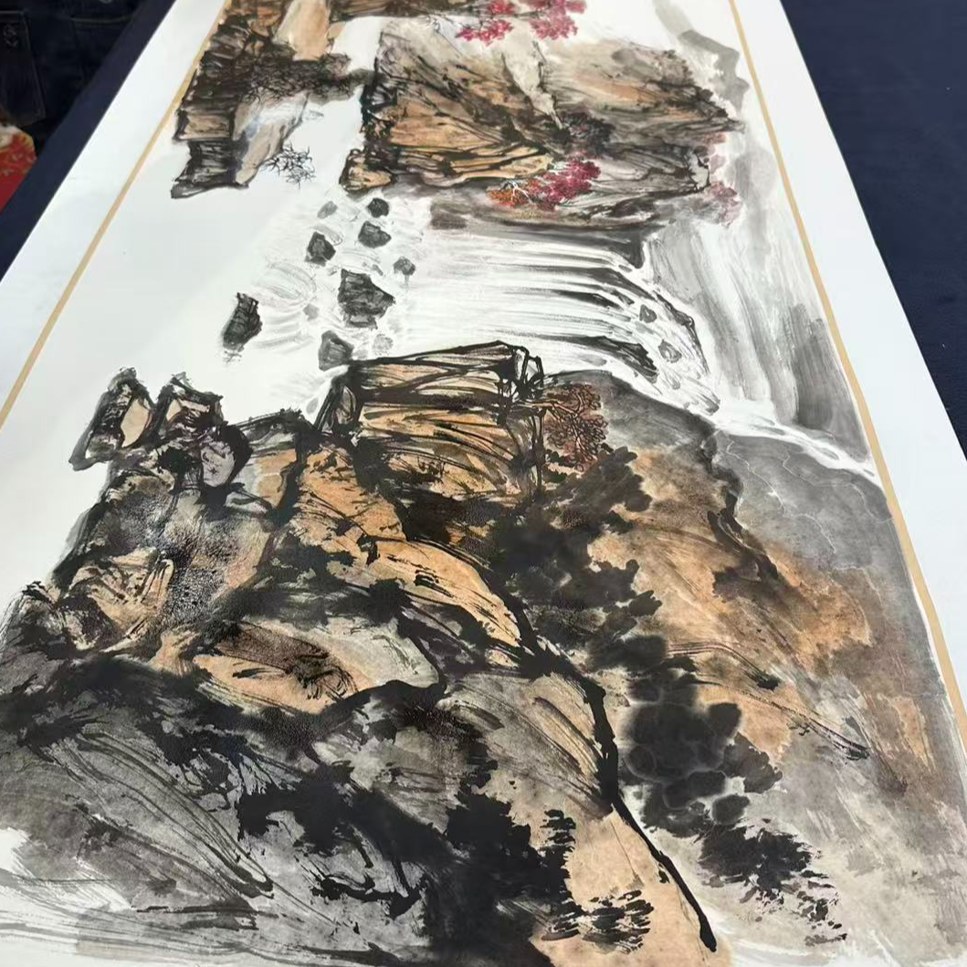 侯英兵国画山水作品
