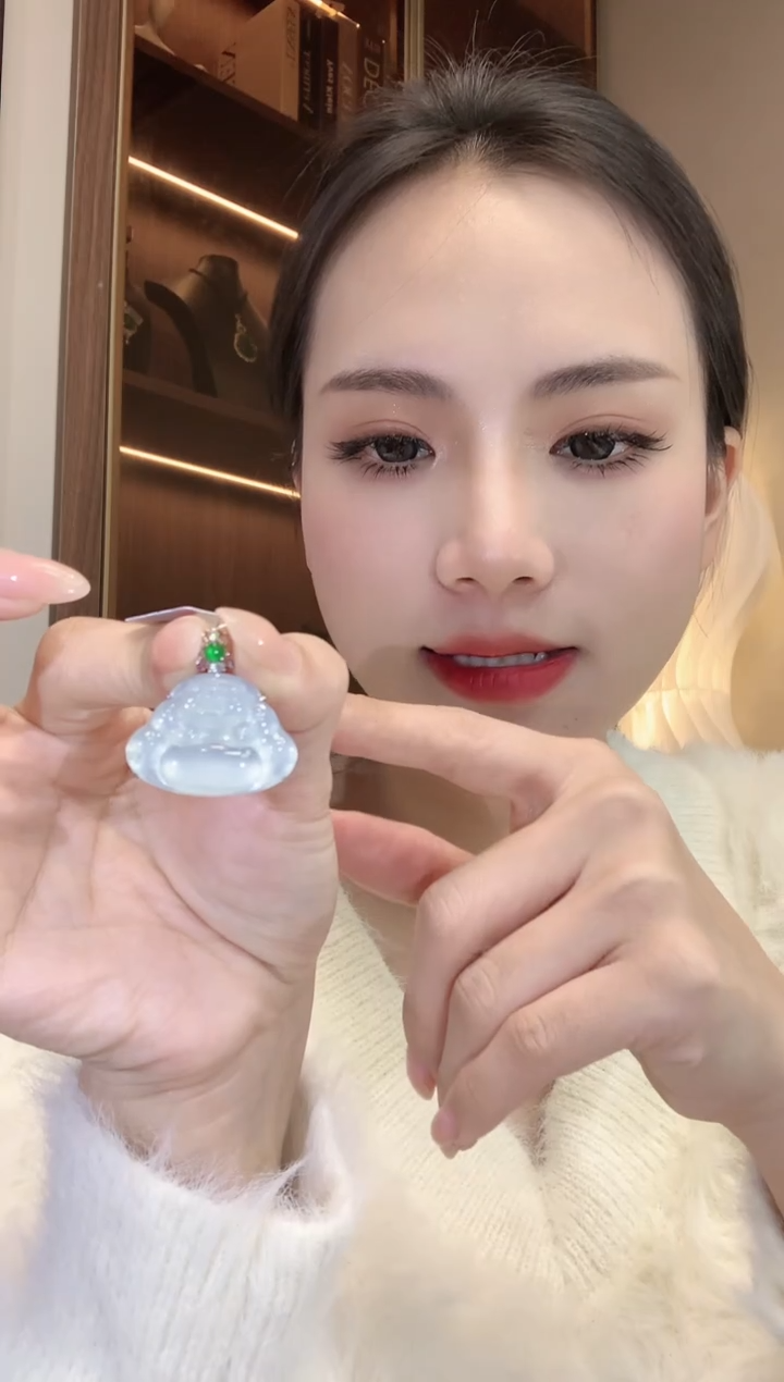 【闪购商品】翡翠吊坠(不含链)18K金镶嵌D13