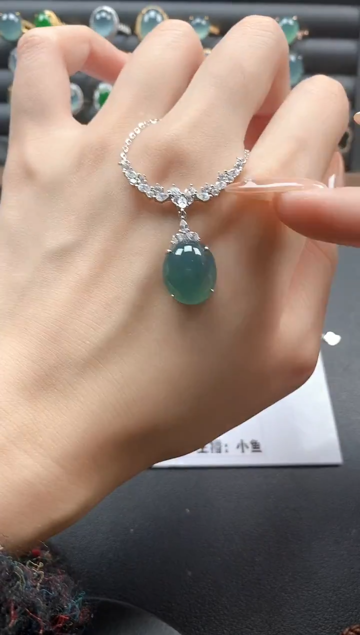 银S925镶嵌戒指翡翠51151