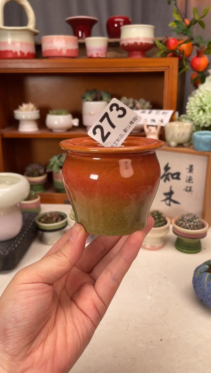 瓷片273知木小芳花盆