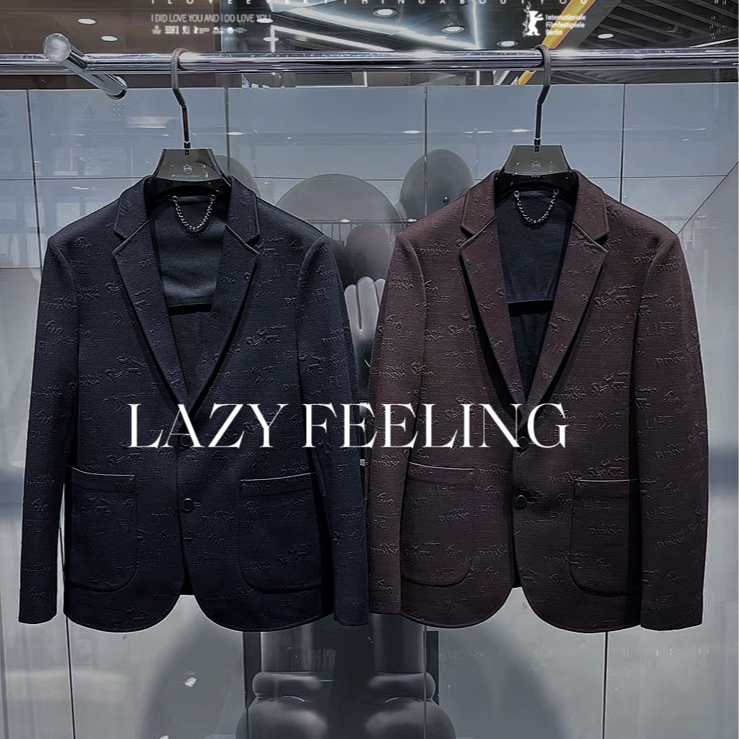 K哥男装男士时尚休闲百搭轻奢潮流修身商务韩版春季西装西服67