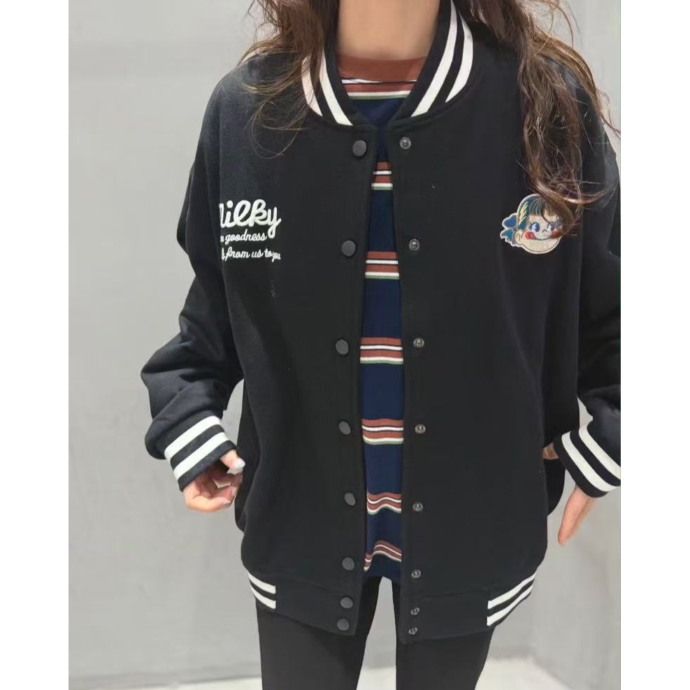 A.D.khal 纸袋  重磅刺绣不二妹妹棒球服外套0202