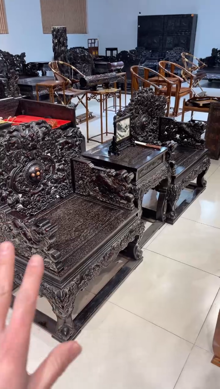 【闪购商品】木木雕太师椅三件套、、、、、、