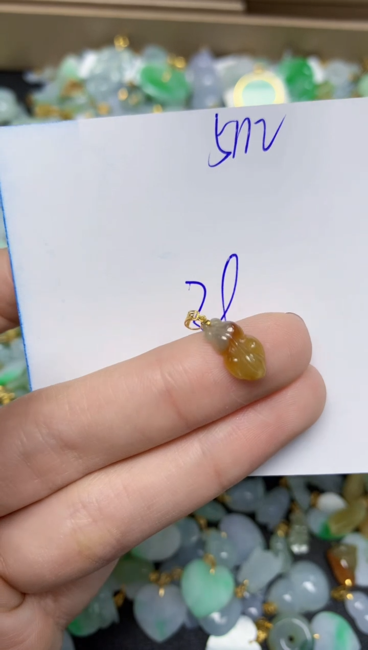 【闪购商品】翡翠颈饰18K金镶嵌 天然翡翠A货