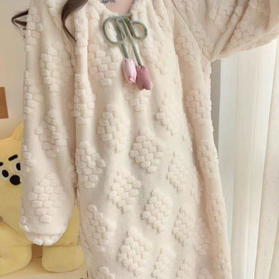 甜美居家保暖睡衣休闲轻松居家服