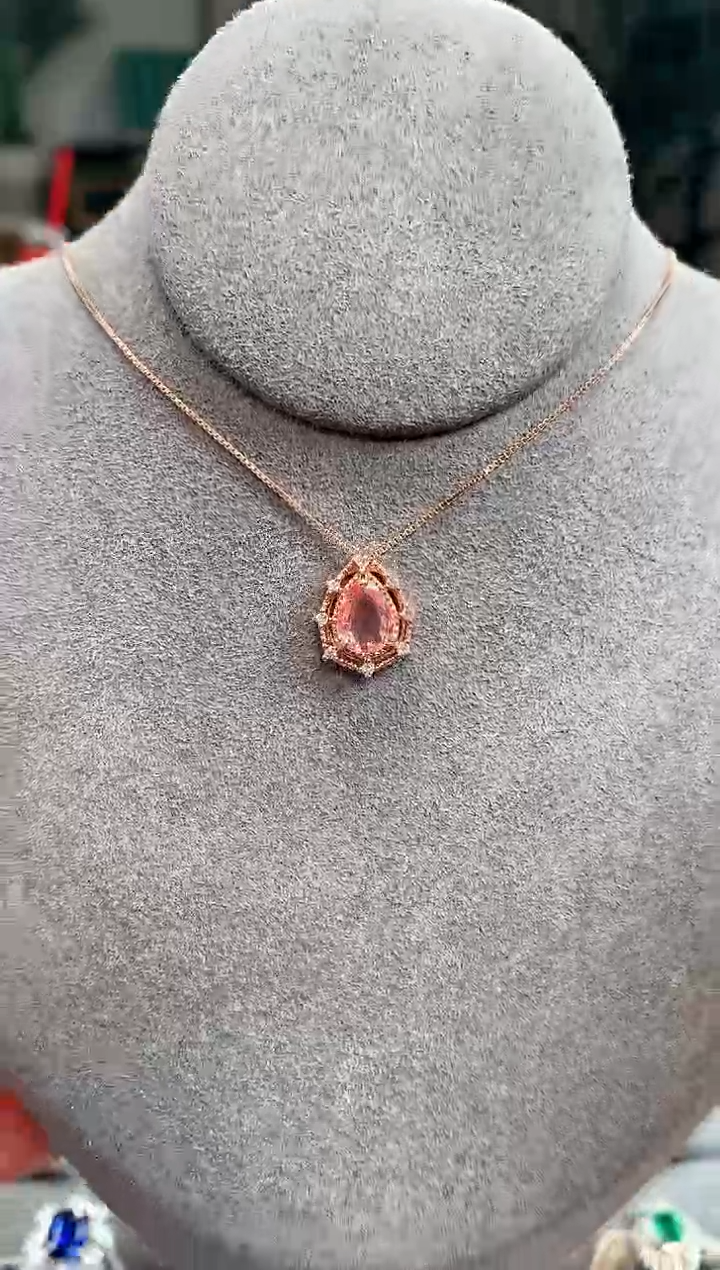 【闪购商品】碧玺项链银S925镶嵌碧玺项链