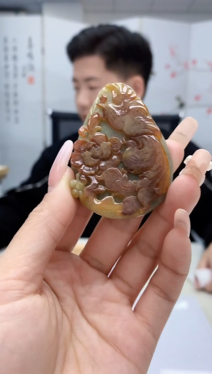 【闪购商品】定制翡翠未镶嵌4917lr-毛货挂件15