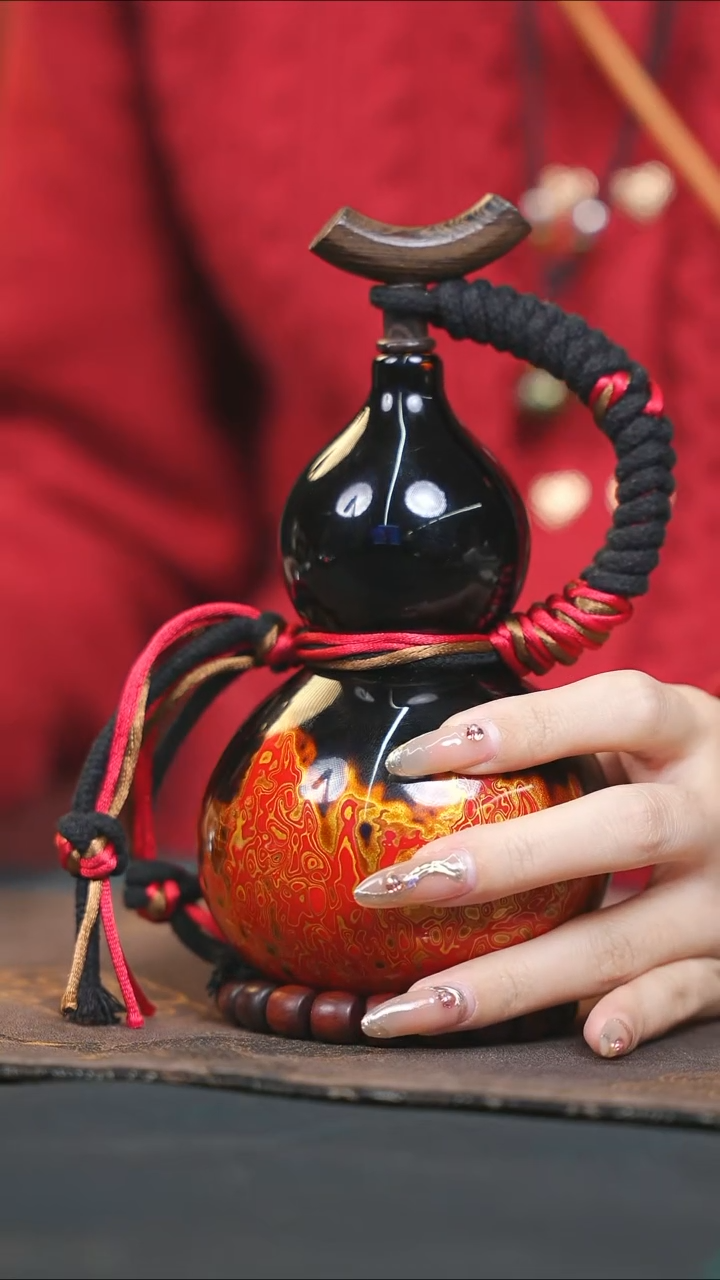 【闪购商品】WO242漆艺酒葫芦不包手串及旋转底座