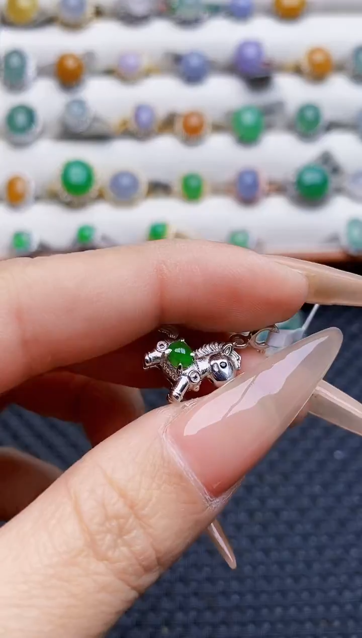 银S925镶嵌戒指翡翠4026