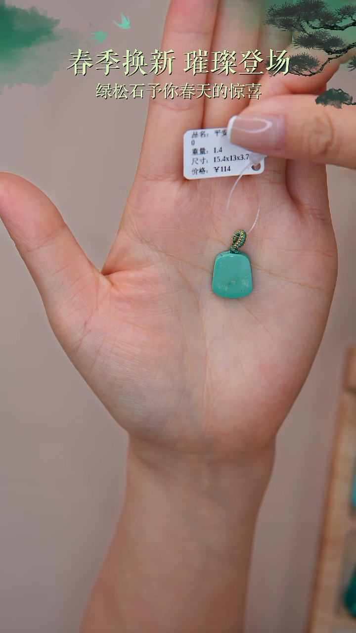 【闪购商品】绿松石未镶嵌吊坠(赠链)1