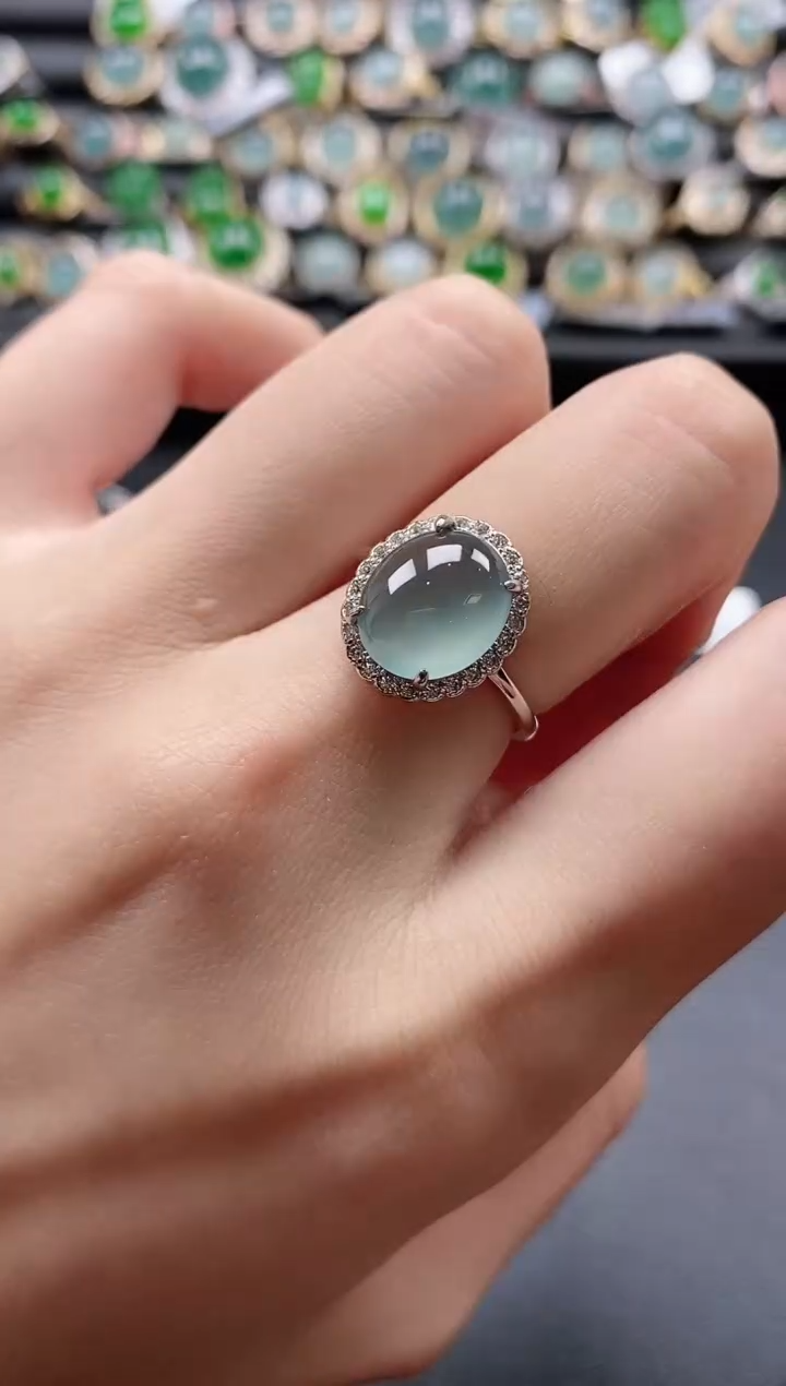 【闪购商品】翡翠戒指银S925镶嵌51511