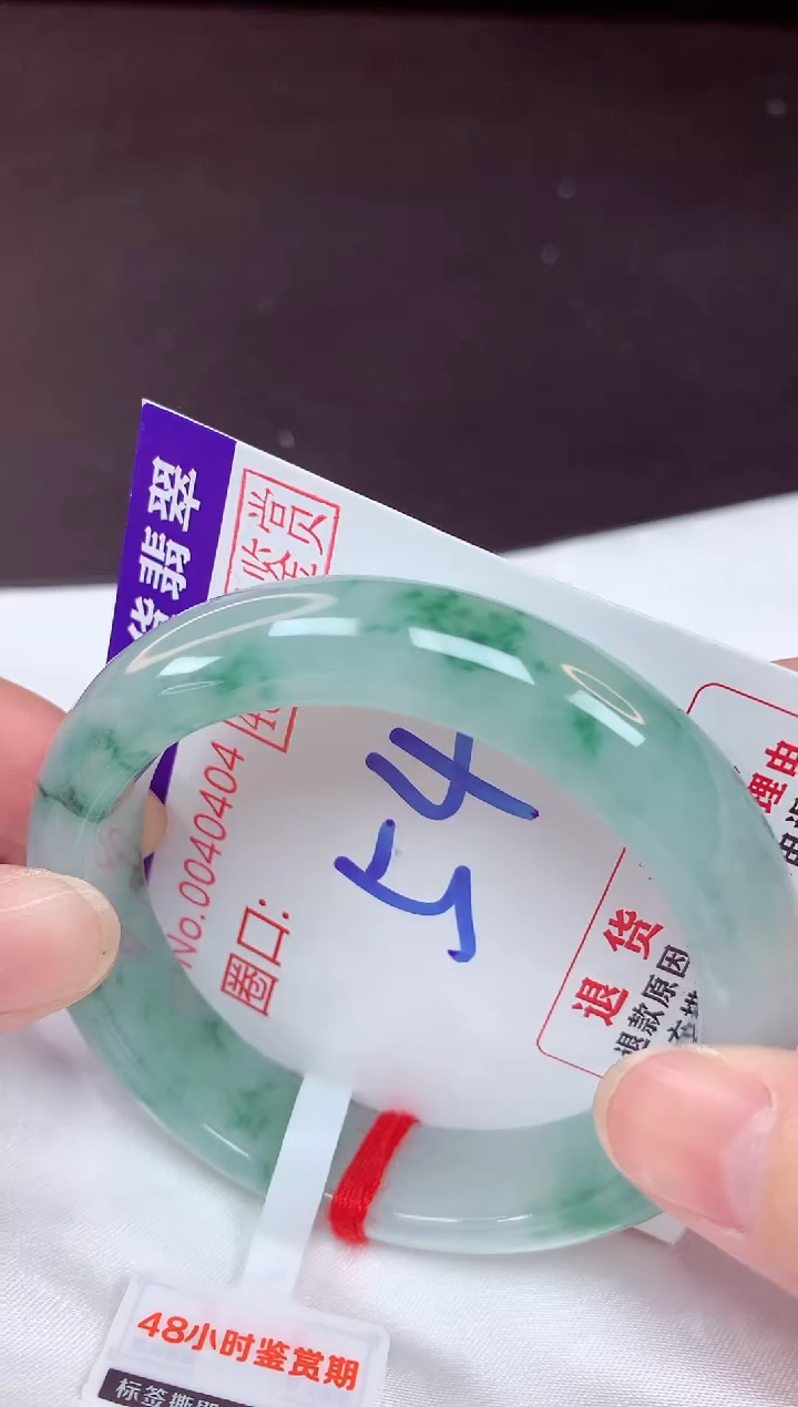 未镶嵌手镯翡翠54（48小时鉴赏期 ）