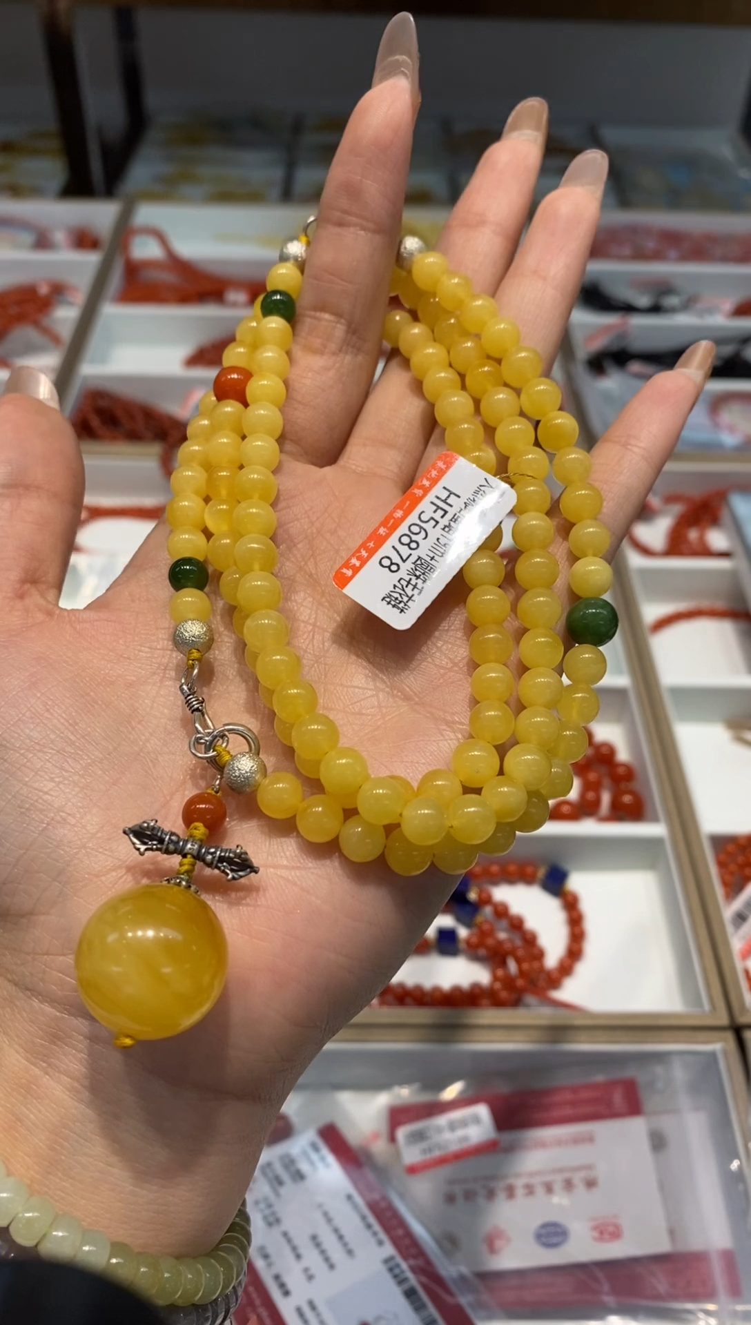 【闪购商品】琥珀颈饰未镶嵌项链DIY