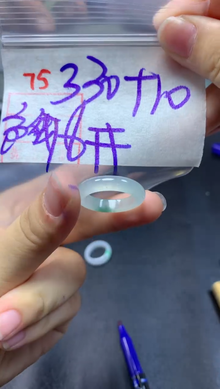 定制翡翠未镶嵌戒圈18#340毛货需精细抛光