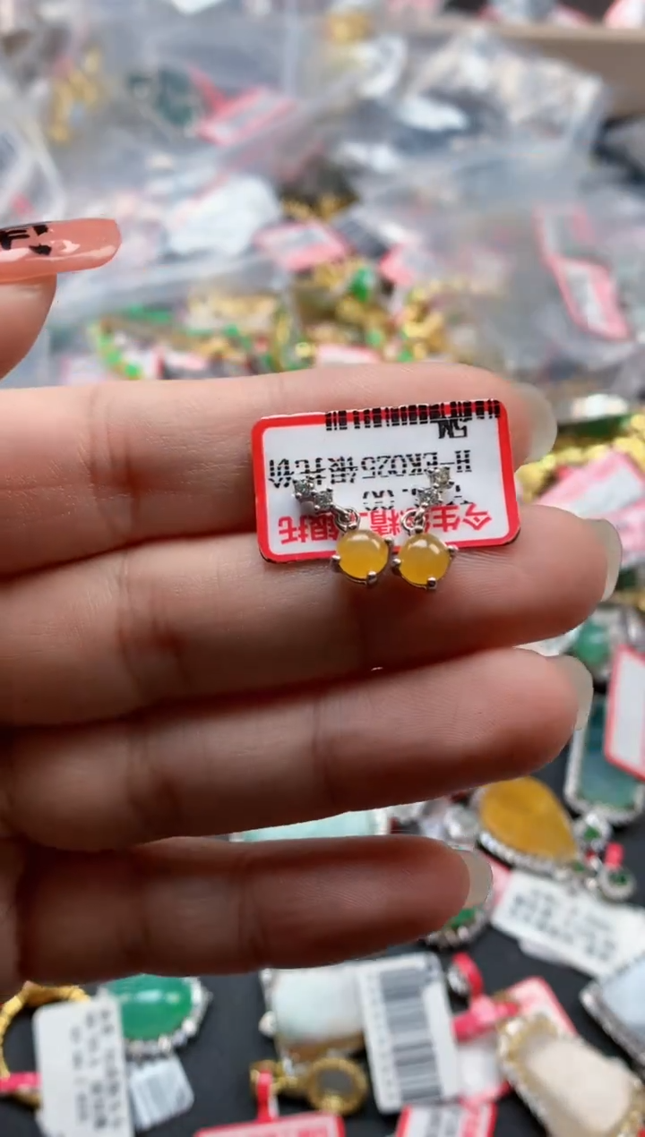 银S925镶嵌戒指翡翠天然A货缅甸翡翠