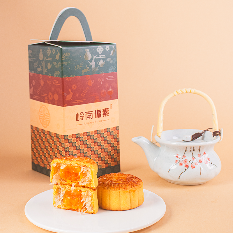 【岭南像素】酥皮蛋黄冬翅月饼600g广式月饼香而不腻中秋节送人送礼