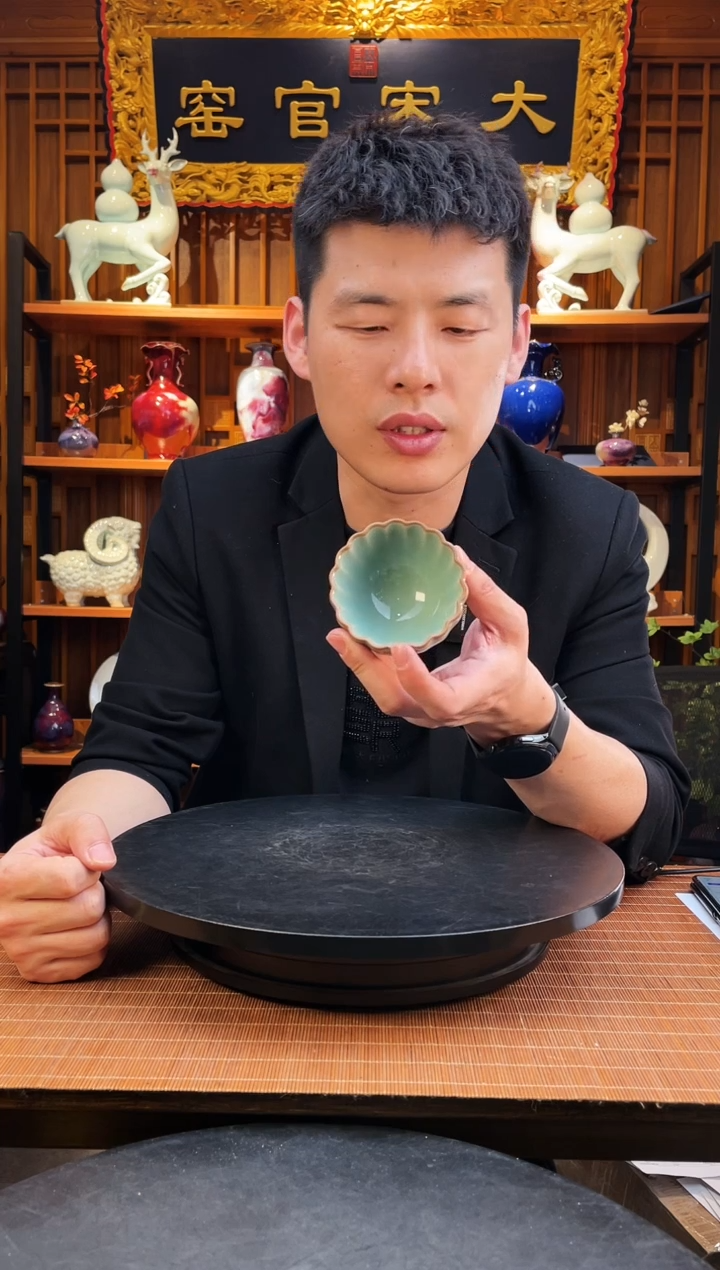 【闪购商品】摆件大宋官窑【炭烧主人杯】高工手作