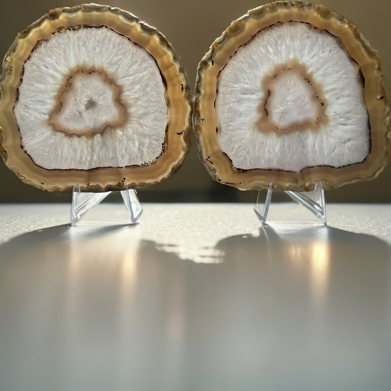 玛瑙原石切片  风景片 主人杯垫  风铃片 奇石观赏片