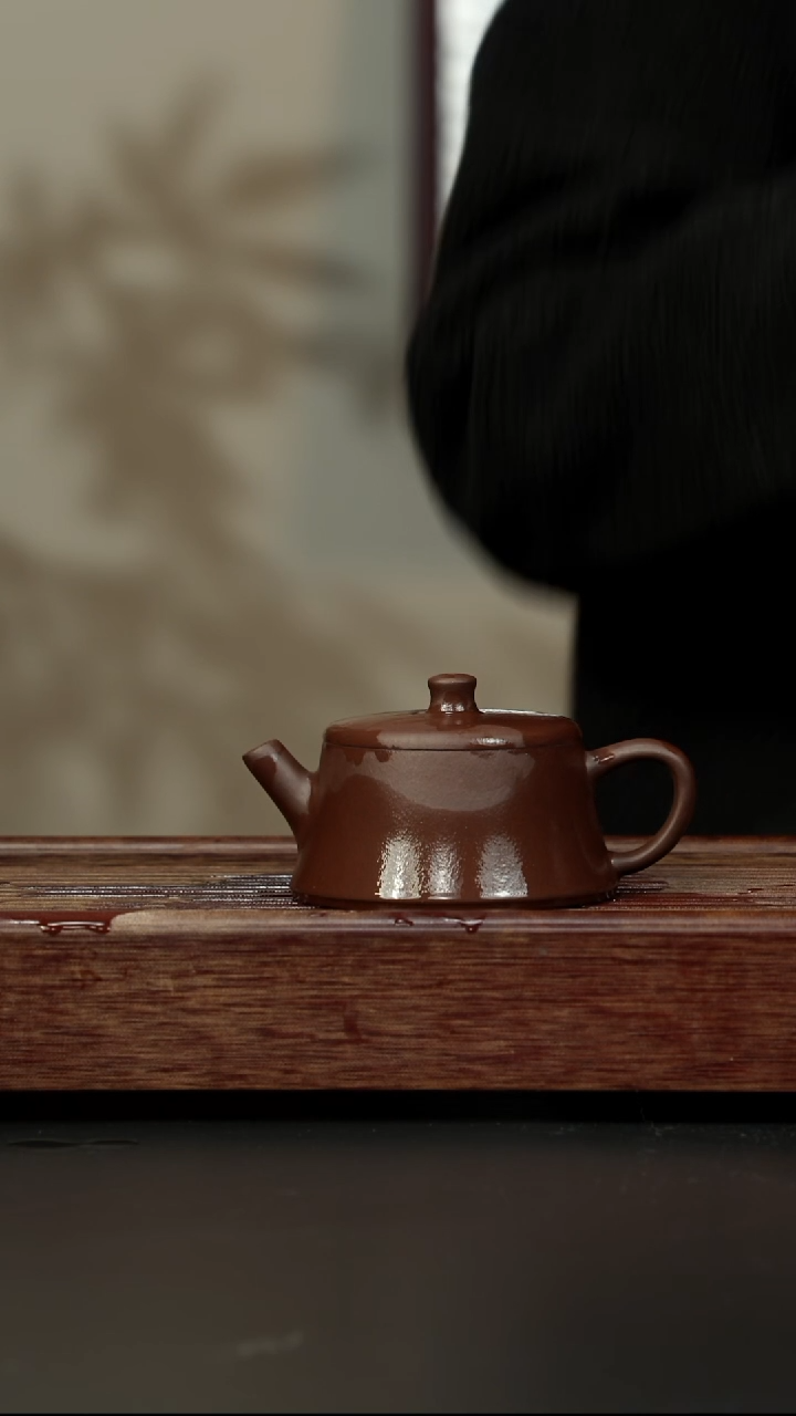 紫砂茶壶老紫泥 云柱