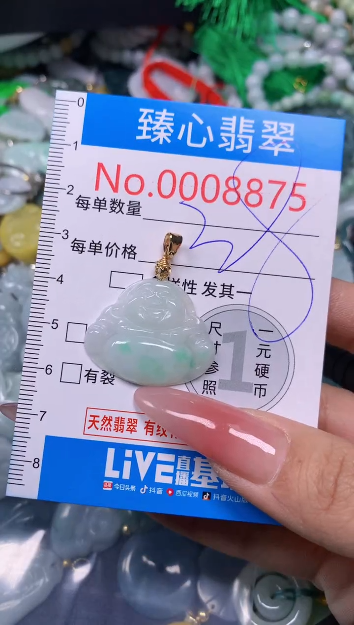 【闪购商品】翡翠颈饰未镶嵌含绳0008875