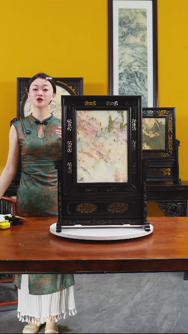 石材天然大理石画摆件