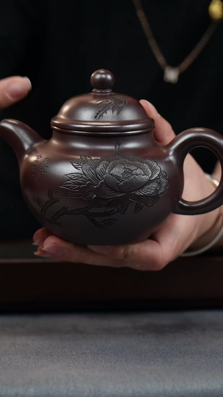 【闪购商品】紫砂茶壶紫罗兰 掇球 国色天香
