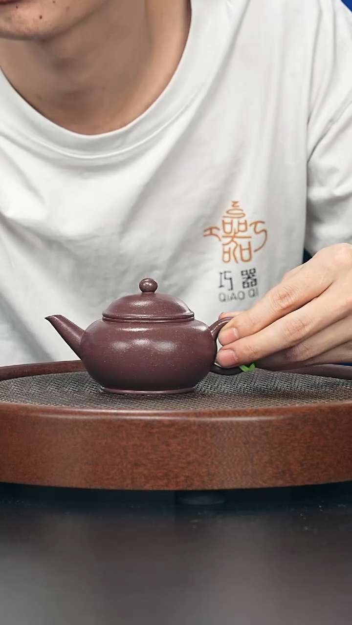 茶壶紫砂水平-千禧紫泥-全手工无添加-160cc