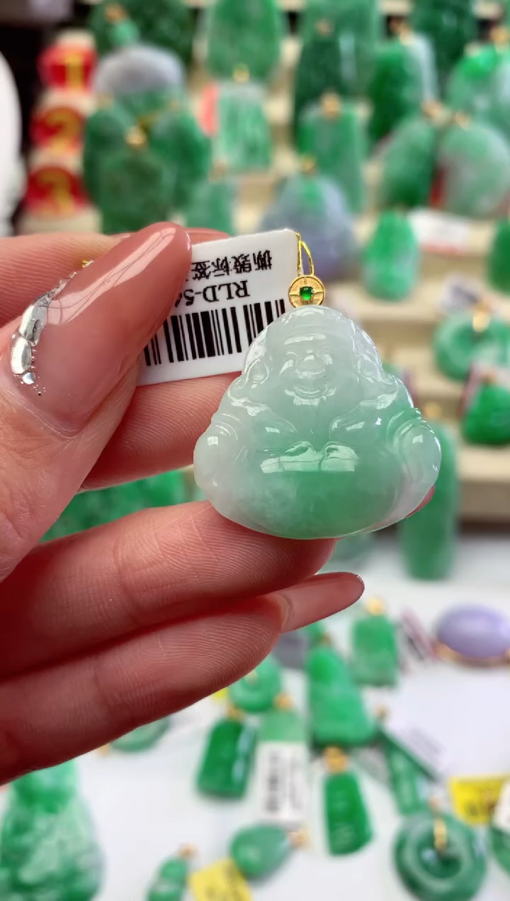 【闪购商品】翡翠颈饰18K金镶嵌挂件