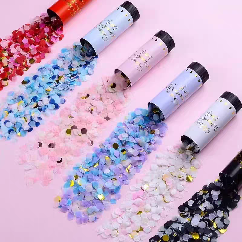 迷你礼花筒派对结婚手拧喷花筒手持迷你礼花生日庆祝道具浪漫氛围