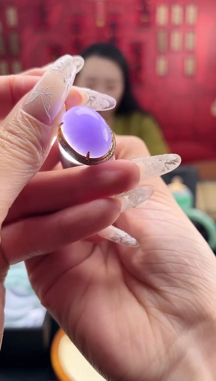 【闪购商品】翡翠戒指18K金镶嵌戒指