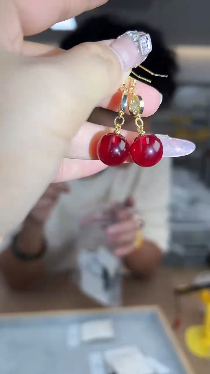 【闪购商品】血珀耳饰未镶嵌耳钩