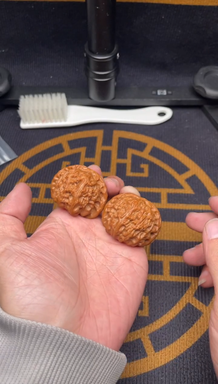 吊坠文玩核桃白狮子42