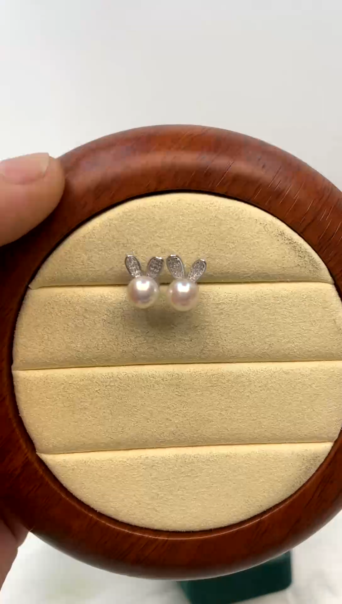 银S925镶嵌海水珍珠耳饰6-7