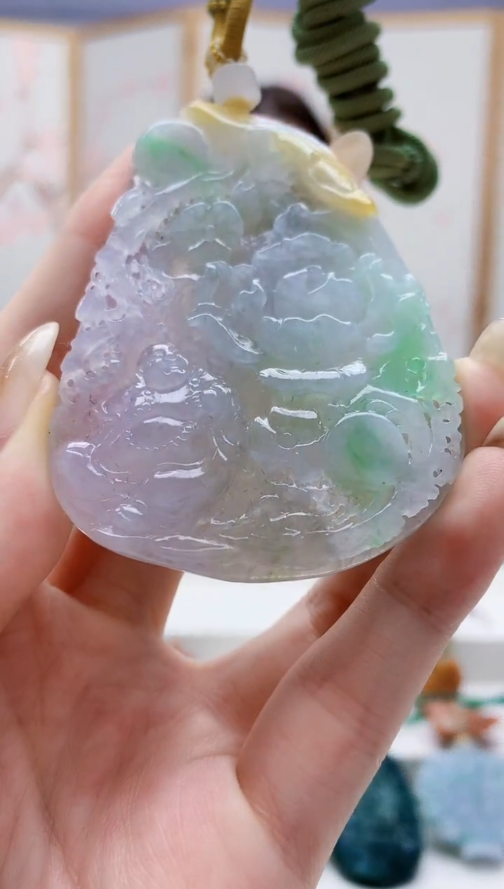 未镶嵌定制翡翠3099jw-毛货挂件68