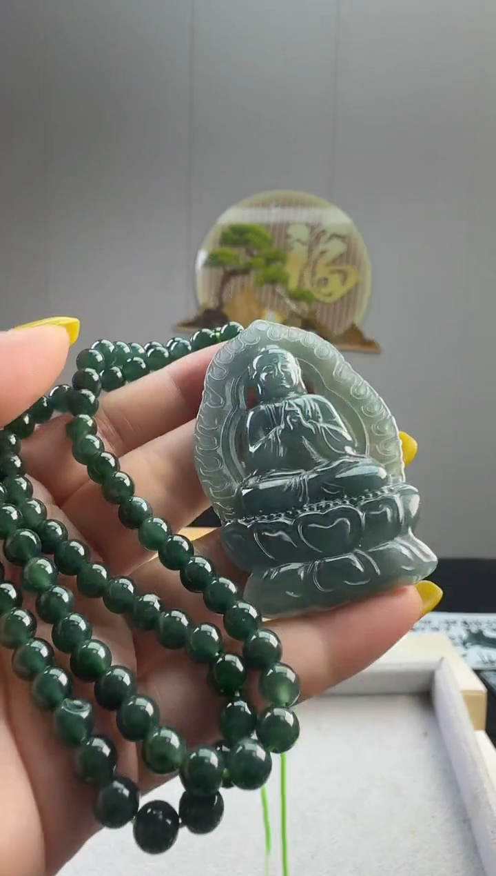 颈饰未镶嵌翡翠天然A货翡翠  多样性随机发其一