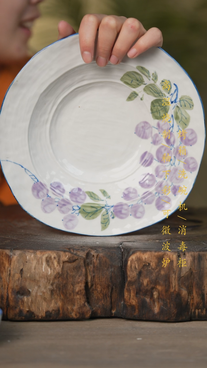 【闪购商品】瓷片景德镇高温釉下彩可微波烤箱洗碗机