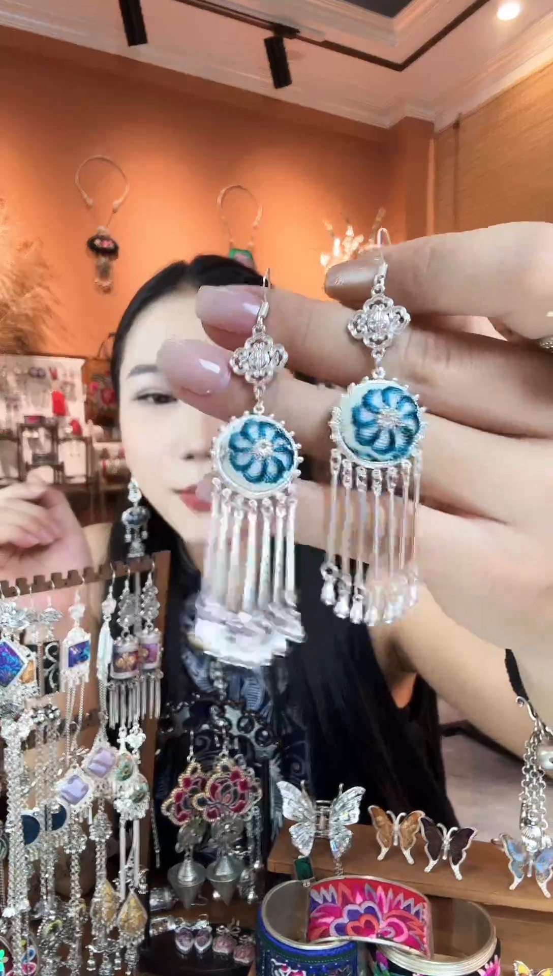 刺绣纯手工民族风耳环