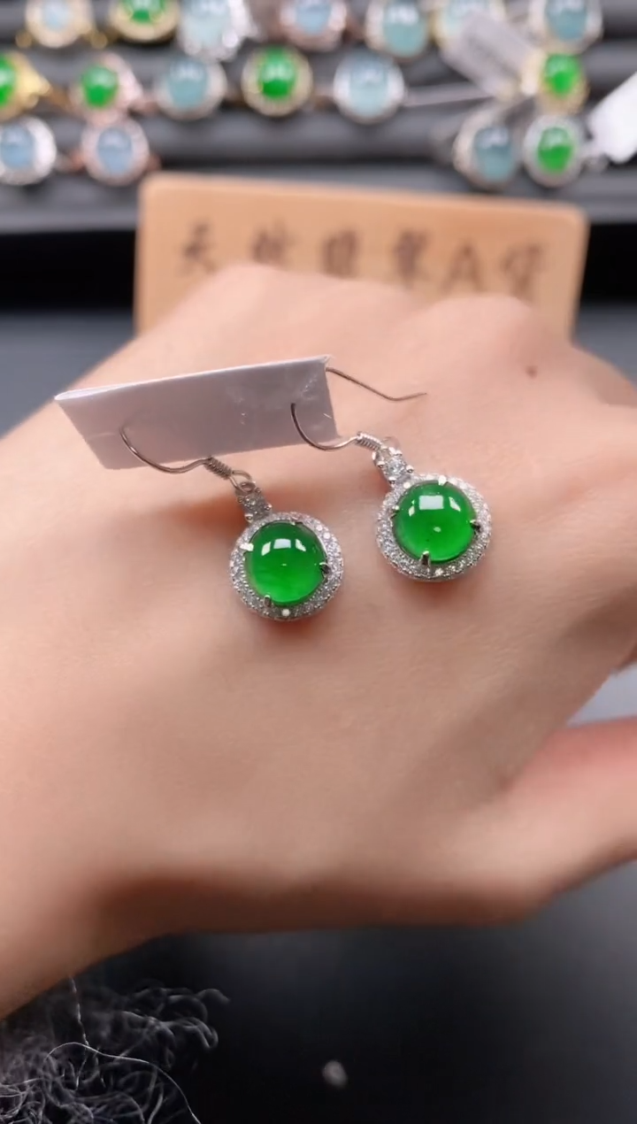 银S925镶嵌戒指翡翠111