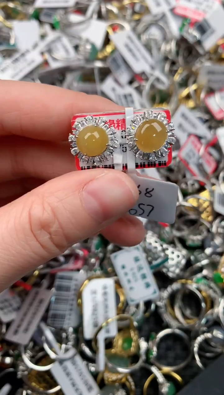 银S925镶嵌戒指翡翠222---9